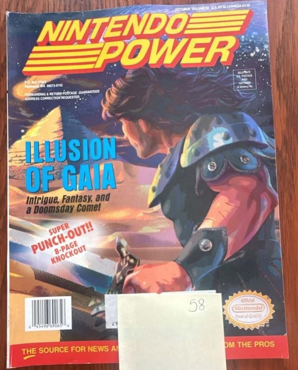 Nintendo Power Magazine October 1994 Volume 65 Illusion of Gaia, (58)